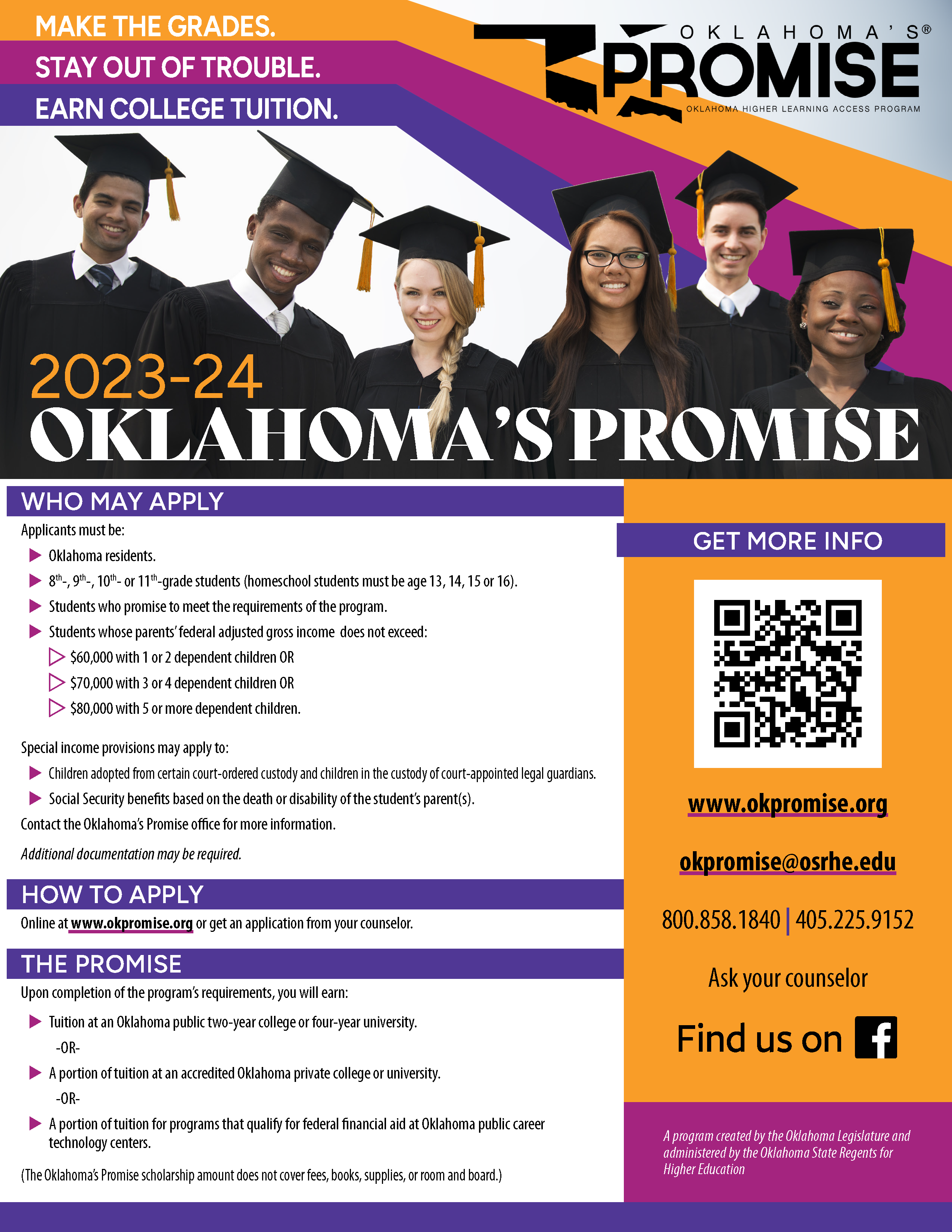Oklahoma's Promise Flyer opens at okhighered.org