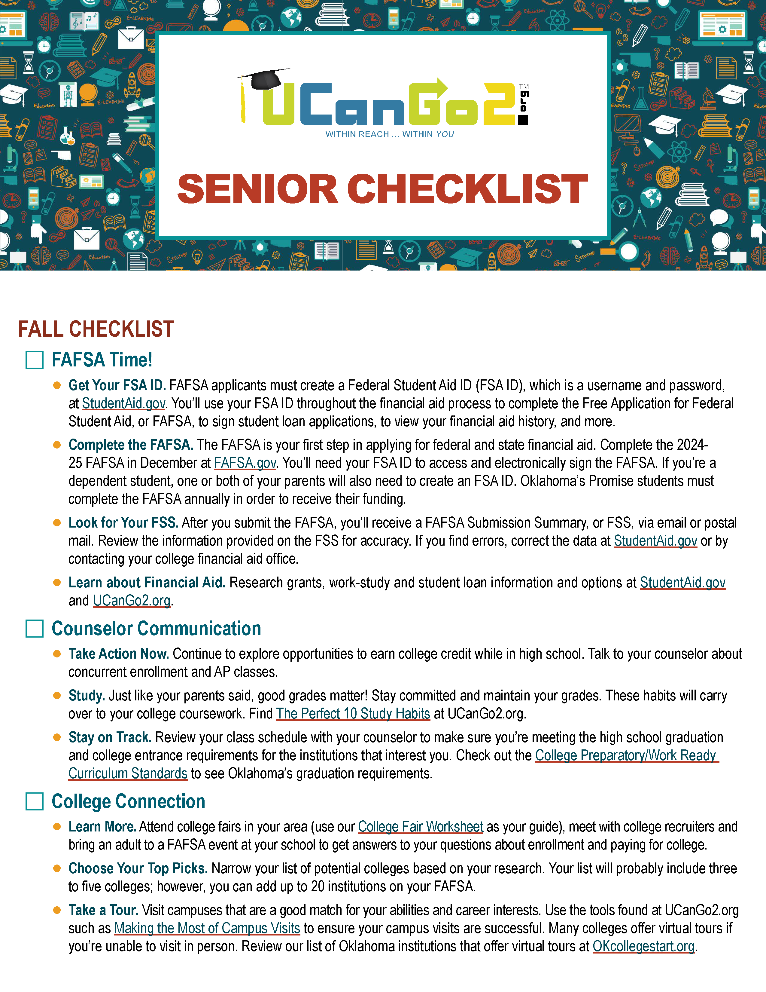 PDF of Senior Checklist
